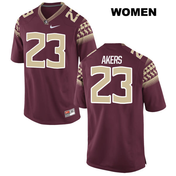 Women's NCAA Nike Florida State Seminoles #23 Cam Akers College Red Stitched Authentic Football Jersey REB8569PD